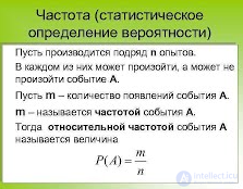 2.3. Частота, или статистическая вероятность, события