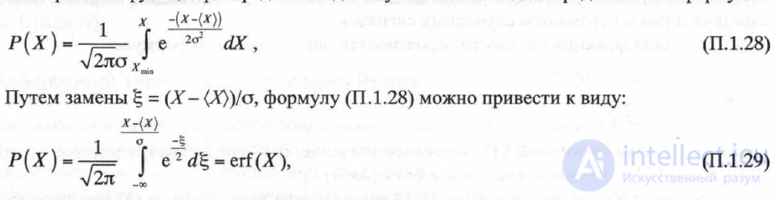 П.1.4. Законы распределения случайных величин, используемые в математических моделях.