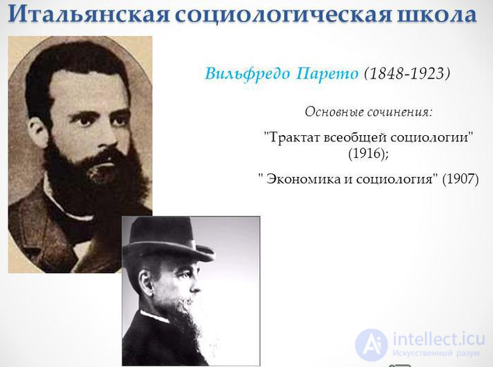 ПСИХОЛОГИЧЕСКАЯ ПАРАДИГМА социологии.  В. ПАРЕТО, З. ФРЕЙД, ЛЕБОН, ТАРД. итальянская школа