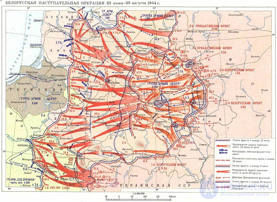 Белорусская операция карта