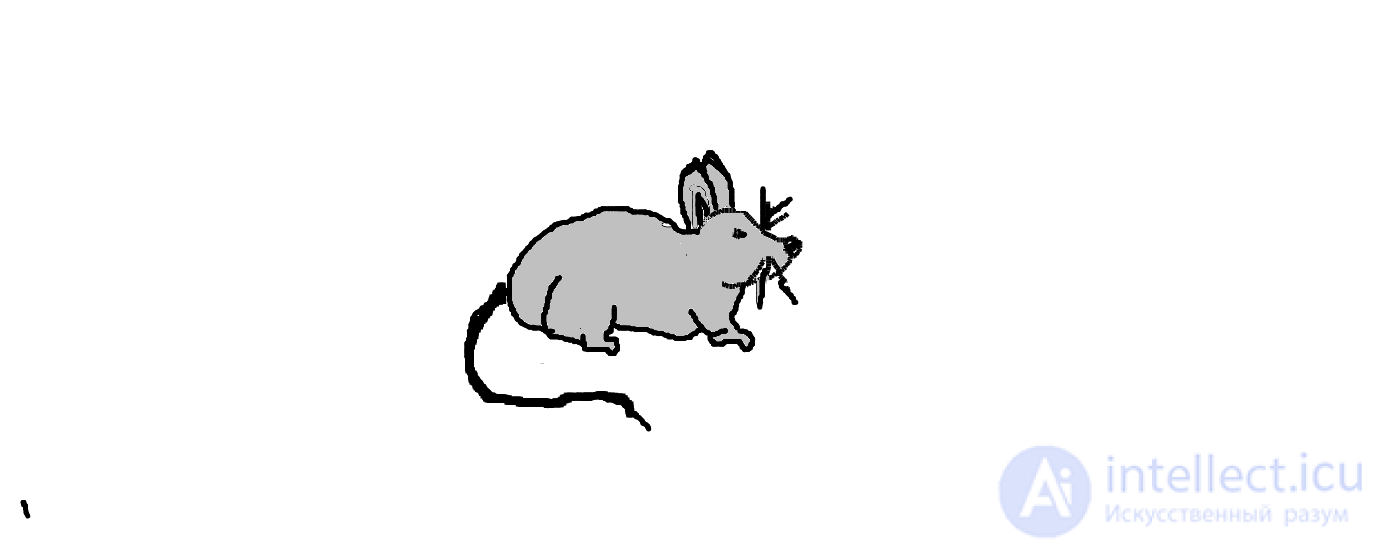 Gray cute mouse
