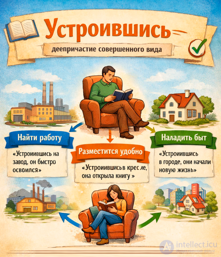 устроившись